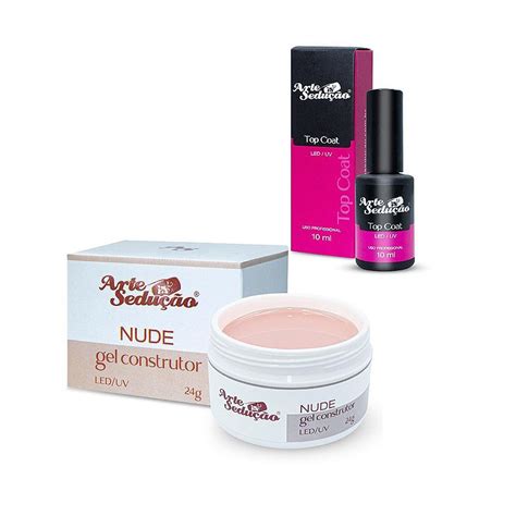 Kit Gel Led Uv Autonivelante Nude G Top Coat Brilho G Arte Sedu O Loja Oficial