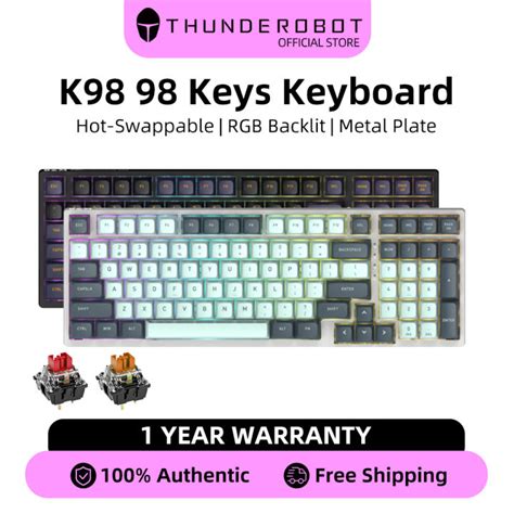 Thunderobot K Wired Mechanical Keyboard Hot Swappable All Metal Positioning Board Keys