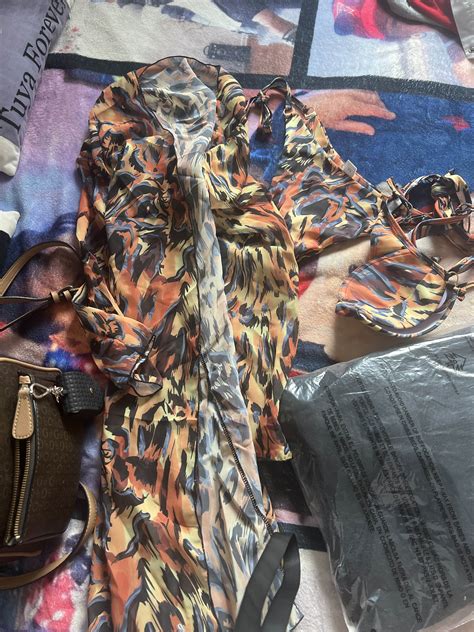 Pcs Leopard Print Bikini Set With Cover Up