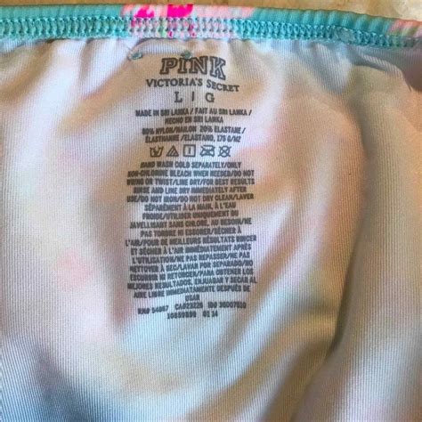 Pink Victorias Secret Aqua Pink Bikini Bottoms L Gem