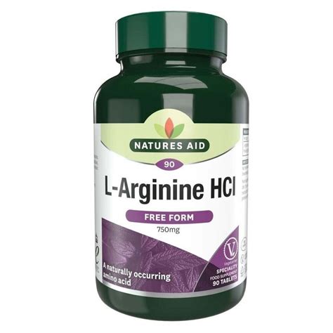 Л-Аргинин (L-Arginine HCI) 750мг x90 таблетки, Natures Aid