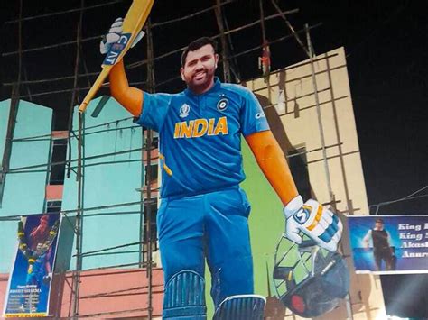 Ipl 2023 Rohit Sharma Birthday 60 Feet Cutout In Hyderabad In Pics