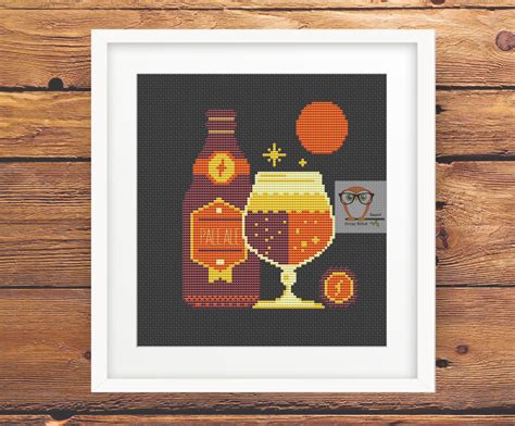 Winter Cocktais Beer Funny Cross Stitch Pattern Beer Funny Beer Humor