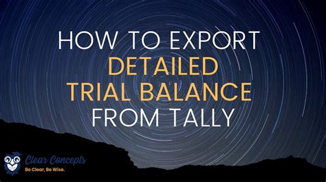 Steps To Export Detailed Trial Balance From Tally YouTube