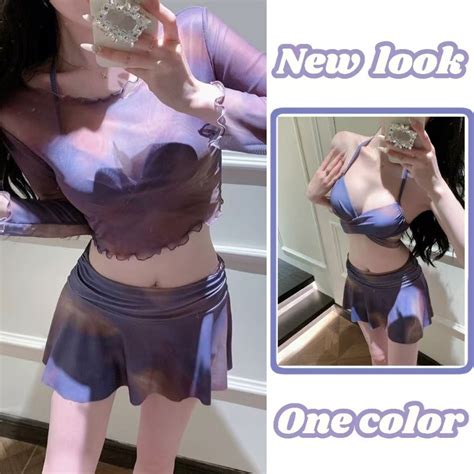 Women S Swimsuits Sexy Straps Bikini Three Piece Swimsuit Travel Hot Spring Fashion White Hot