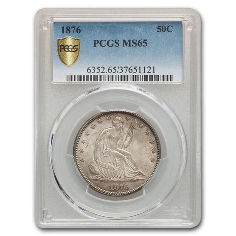 Buy 1876 Liberty Seated Half Dollar Ms 65 Pcgs Apmex