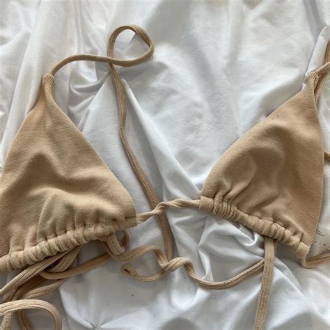 Beige Bikini Set Wrap Around Bikini Top In Depop