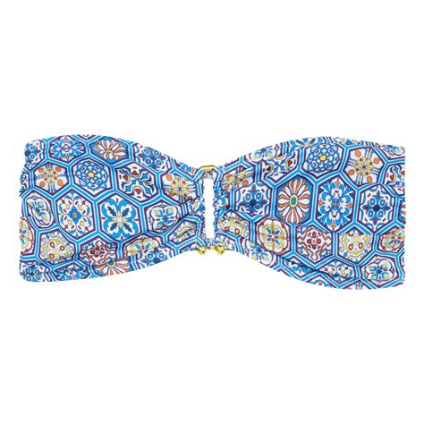 Solid Striped Tati Bikini Top Blue Smallable