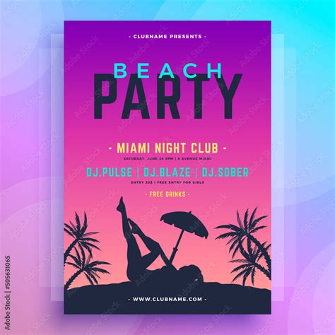 Seductive Naked Woman Body Raising Leg Sunbathing Under Umbrella On Beach Neon Summer Party