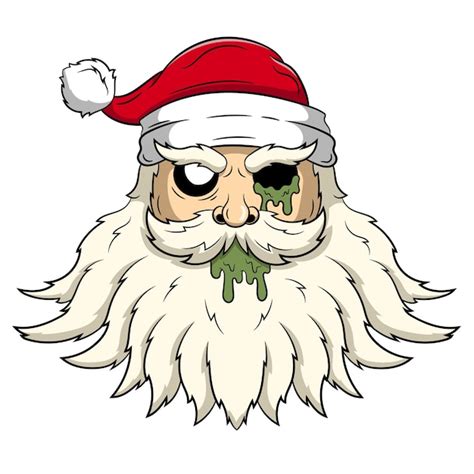 Premium Vector | Creepy santa claus