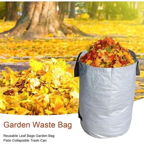 Sacs à déchets de Jardin Porte Sac à Feuilles Seau Pliable Sacs à