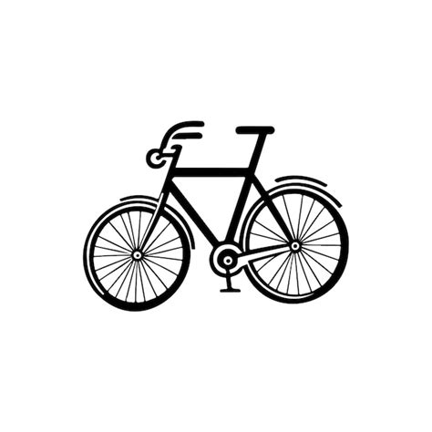 Велосипед икона ручной рисунка черного цвета логотип дня молодежи ...