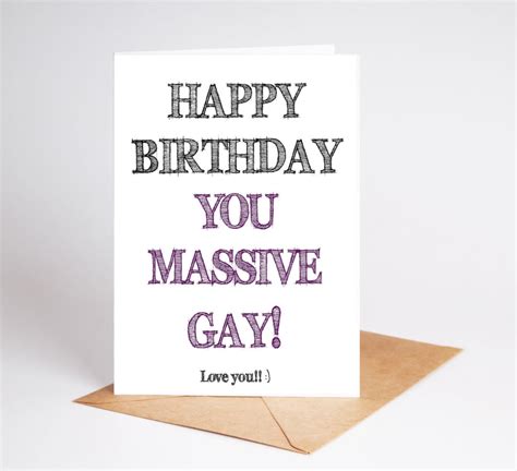 Happy Birthday You GAY LESBIAN Funny Rude Cheeky LGBT Birthday Card BC030 Etsy
