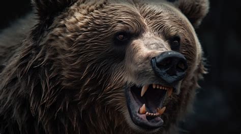 Violent The Bear Has His Teeth Out And He Snarls Violently Backgrounds ...