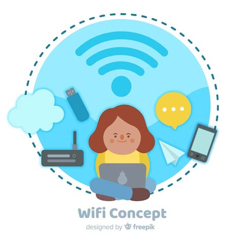 Free Vector Flat Design Wifi Network Concept