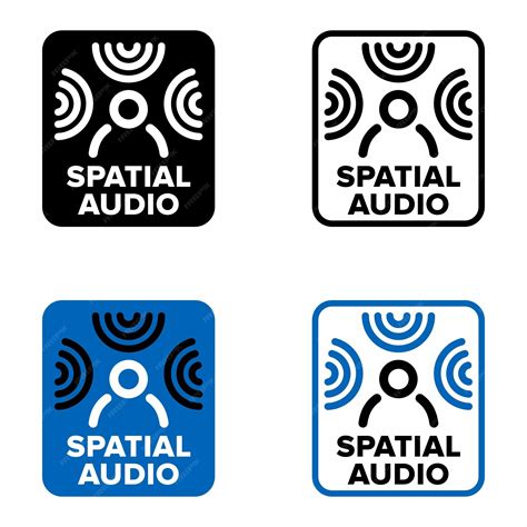 Premium Vector | Spatial Audio vector information sign