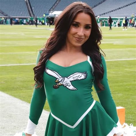 stunning eagles cheerleader grabs attention  offseason photo