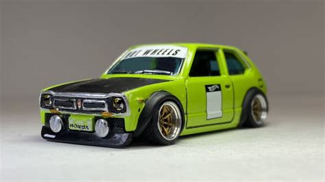 改 ホットウィール Hot Wheels Honda civic custom 車高短 深リムホイール ワタナベ 本スポーク 街道レーサー 旧車 乗用車 売買された
