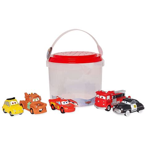Disney Official Store Cars Deluxe Bath Toy 5 Piece Set Tub Bathtime Toy