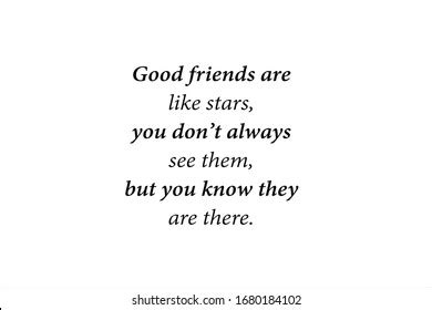 Friendship Quote Good Friends Like Stars Stock Vector (Royalty Free ...