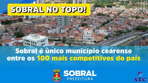 Sobral é único município cearense entre os 100 mais competitivos do