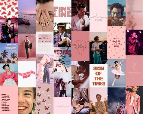 Harry Styles Printed Wall Collage Kit 45 Images Etsy