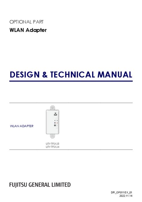 Fujitsu General Utytfsxj Wireless Lan Adapter Design Technical Manual