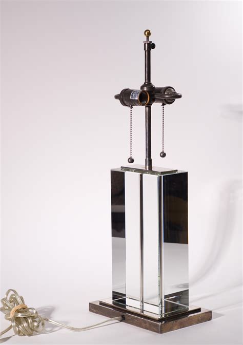 Visual Comfort Glass Block Art Deco Table Lamp For Sale at 1stDibs
