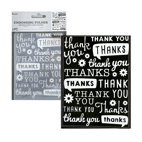 Thank You Embossing Folder By Darice Embossing Folders Thanks