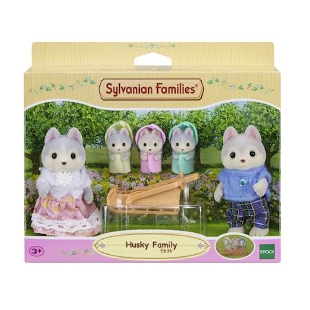 Set 5 Figurine, Sylvanian Families Husky Family, 8 cm - eMAG.ro