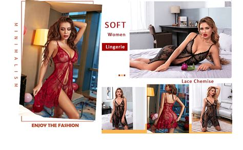 Amazon Avidlove Babydoll Lingerie For Women Sexy Lace Babydoll Bridal Chemise Lingerie Open