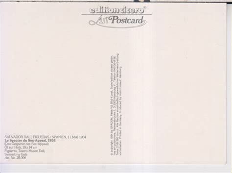 SALVADOR DALI LE SPECTRE DU SEX APPEAL 1934 Kupindo 77394225