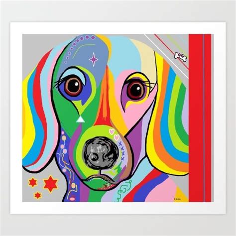 Dachsund Art Print By Eloiseart Society6 Dachshund Art Dachshund