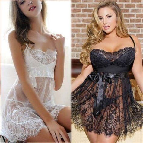 Womens Sexy Lace Floral Dress Babydoll Lingerie Nightwear Sleepwear