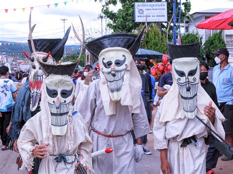 phi ta khon festival  thailand hole   donut travel