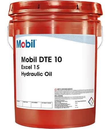 MOBIL DTE 10 EXCEL 15 ZINC FREE ISO 15 REPLACES DTE 11M 5 Gallon Pail