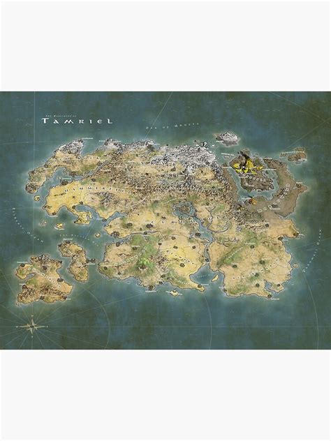 "Tamriel Map" Poster for Sale by MapCreator | Redbubble