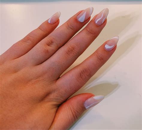 Nude Aesthetic Nails White