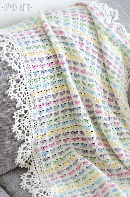 Детский плед с сердечками | Baby blanket crochet, Baby afghan crochet ...