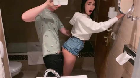 Amateur College Babe Cheats In Public Bathroom Big Facial