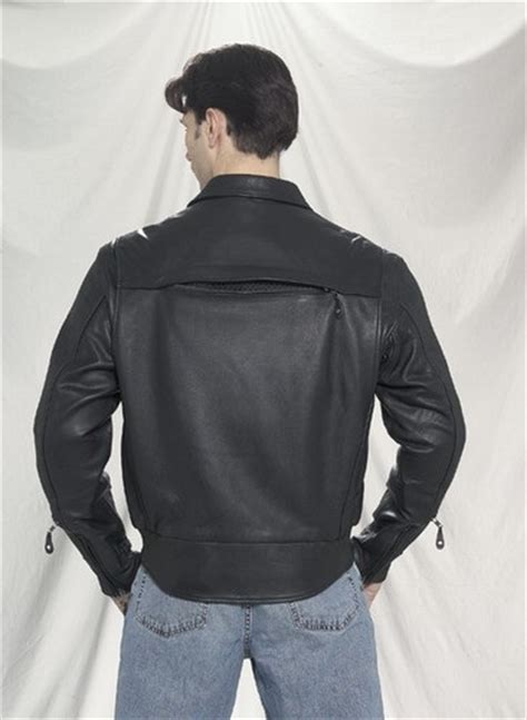Mens Naked Cowhide Leather Racer Motorcycle Jacket MLSJ Leather Supreme