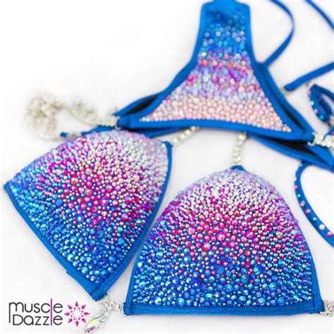 Blue Crystal Competition Bikini CB378 Etsy