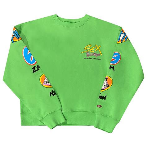 Chrome Hearts X Matty Boy Sex Records Crewneck Green ModeSens