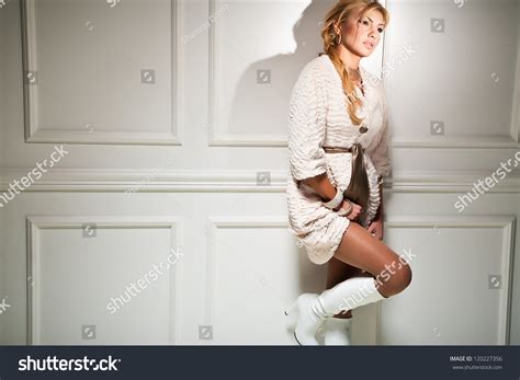 Fashion Portrait Pretty Sexy Blonde Woman Stock Photo 120227356 Shutterstock