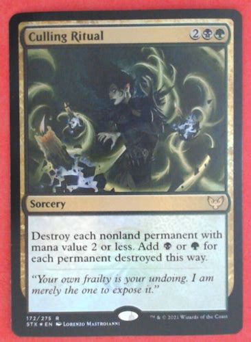 Mtg Bling Foil Culling Ritual Strixhaven School Of Mages G546 Ebay