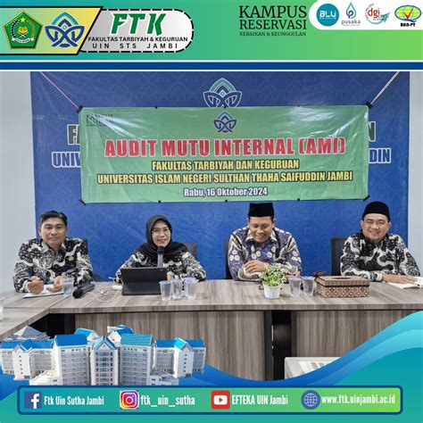 FTK Tingkatkan Kualitas Dan Kinerja Melalui Audit Mutu Internal