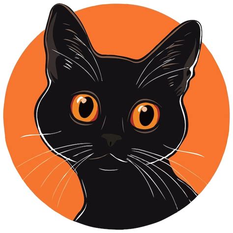 Un Gato Negro Con Ojos Naranjas Y Un Gato Negro Con Ojo Naranja