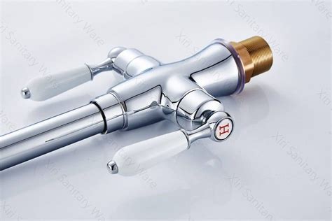 Luxury New Double Handle Hot And Cold Kitchen Sink Faucet Kitchen Mixer Chrome Black Kitchen