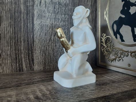 Satyr Statue Pan Faun Nude Male Greek Made Of Alabaster Etsy