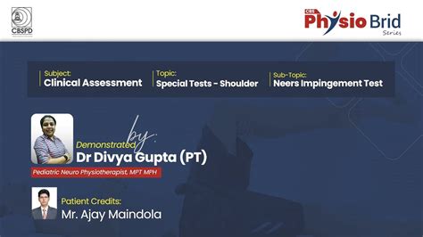 special test  shoulder neers impingement test physiotherapy youtube
